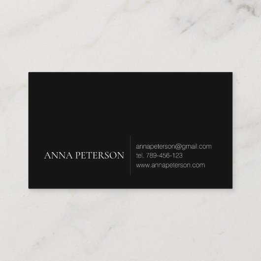 Elegant Simple Schwarz-weiß Daisy Blume Visitenkarte (Rückseite)