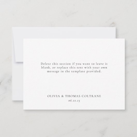 Elegant Simple Script Beach bemalt Danke (Rückseite)