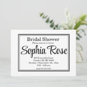 Elegant Simple Script-Brautparty Einladung (Stehend Vorderseite)