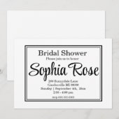 Elegant Simple Script-Brautparty Einladung (Vorne/Hinten)