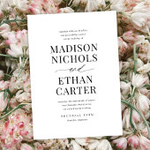 Elegant Simple Script Calligraphy Wedding Einladung