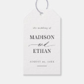 Elegant Simple Script Calligraphy Wedding Geschenkanhänger (Vorderseite)