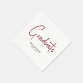 Elegant Simple Script Custom Graduation Napkins Serviette (Ecke)