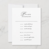 Elegant Simple Script Wedding RSVP Karte (Vorderseite)