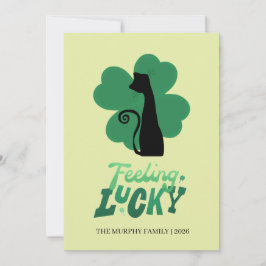 Elegant Simple Shamrock Photo St. Patrick's Day Feiertagskarte