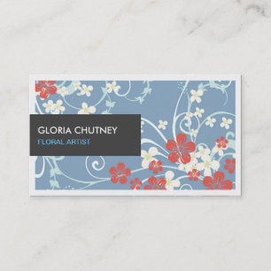 Elegant Simple Stylish Floral Illustration Visitenkarte