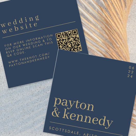 Elegant Simple Stylish Wedding Website UAWG Chic Begleitkarte