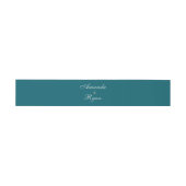 Elegant Simple Teal Script Wedding Einladungsbanderole (Flach)