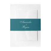 Elegant Simple Teal Script Wedding Einladungsbanderole (Vorderseite Beispiel)