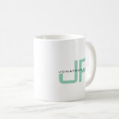 Elegant Simple Template Custom Name Monogram Kaffeetasse (VorderseiteRechts)