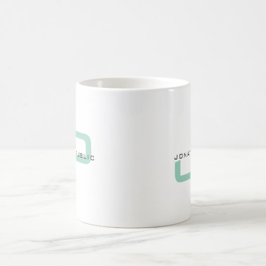 Elegant Simple Template Custom Name Monogram Kaffeetasse (Mittel)