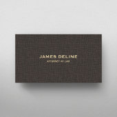 Elegant Simple Texture Brown Anwalt Visitenkarte
