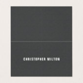 Elegant Simple Texture Gray Consultant Visitenkarten (Außenseite Aufgefaltet)