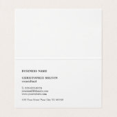 Elegant Simple Texture Gray Consultant Visitenkarten (Innenseite Aufgefaltet)