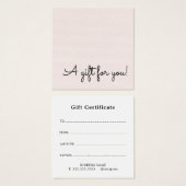 Elegant Simple Texture Rose Beauty Salon (Vorne & Hinten)