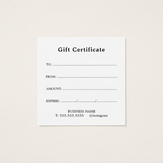 Elegant Simple Texture Rose Beauty Salon (Rückseite)