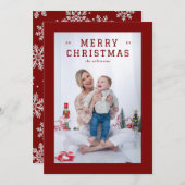 Elegant Simple Thick Bordering Feiertagskarte (Vorne/Hinten)