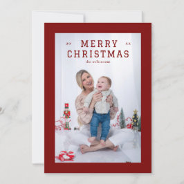 Elegant Simple Thick Bordering Feiertagskarte