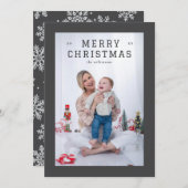 Elegant Simple Thick Bordering Feiertagskarte (Vorne/Hinten)