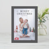 Elegant Simple Thick Bordering Feiertagskarte (Stehend Vorderseite)