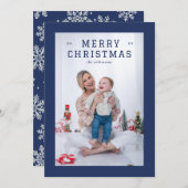 Elegant Simple Thick Bordering Feiertagskarte (Vorne/Hinten)