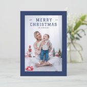 Elegant Simple Thick Bordering Feiertagskarte (Stehend Vorderseite)