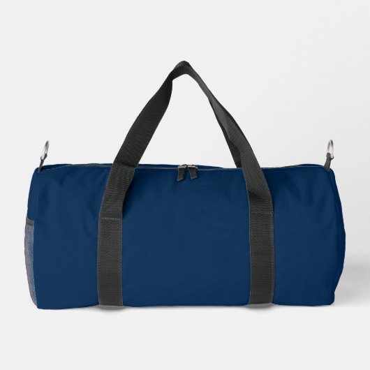 Elegant Simple Three Letter Navy Blue Monogram Duffle Bag (Rückseite)