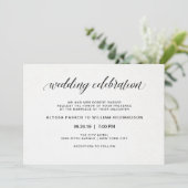 Elegant Simple Typografy | Einladung zur Hochzeit (Stehend Vorderseite)