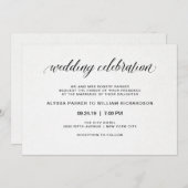 Elegant Simple Typografy | Einladung zur Hochzeit (Vorne/Hinten)