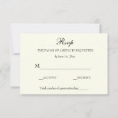 Elegant Simple UAWG Ivory RSVP Karte (Vorderseite)
