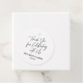 Elegant Simple Vielen Dank für das Feiern mit uns Geschenkanhänger (Beispiel)