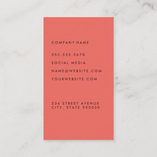 Elegant Simple Visitenkarte (Rückseite)