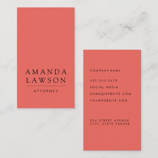 Elegant Simple Visitenkarte (Vorne/Hinten)