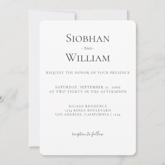 Elegant Simple Wedding (Vorderseite)