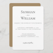 Elegant Simple Wedding (Vorne/Hinten)