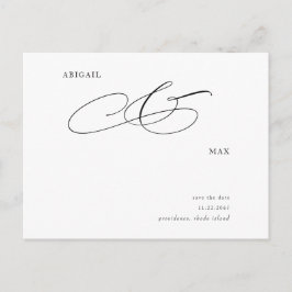 Elegant Simple Wedding Save the Date Announcement Postkarte