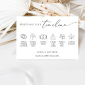 Elegant Simple Wedding Timeline Begleitkarte