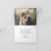 Elegant Simple Wedding Vielen Dank Script-Foto Dankeskarte (Innenseite)