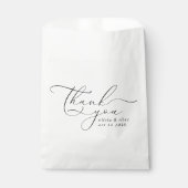 Elegant Simple Wedding Vielen Dank Script Geschenktütchen (Vorderseite)