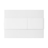 Elegant Simple White Gray Monogram Wedding Einladungsbanderole (Rückseitenbeispiel)