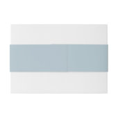 Elegant Simple White Gray Monogram Wedding Einladungsbanderole (Rückseitenbeispiel)