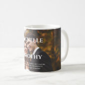 Elegant Simple White Gray Script Wedding Kaffeetasse (VorderseiteRechts)