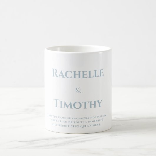 Elegant Simple White Gray Script Wedding Kaffeetasse (Mittel)