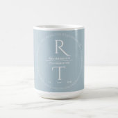 Elegant Simple White Gray Script Wedding Kaffeetasse (Mittel)