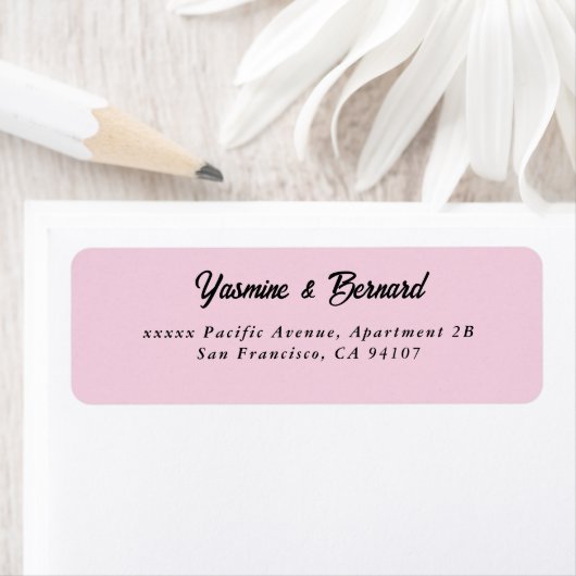 Elegant Simple White Wedding Return Address (Insitu)