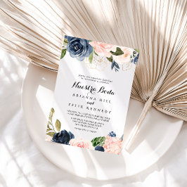 Elegant Simple Winter Floral Nuestra Boda Wedding Einladung