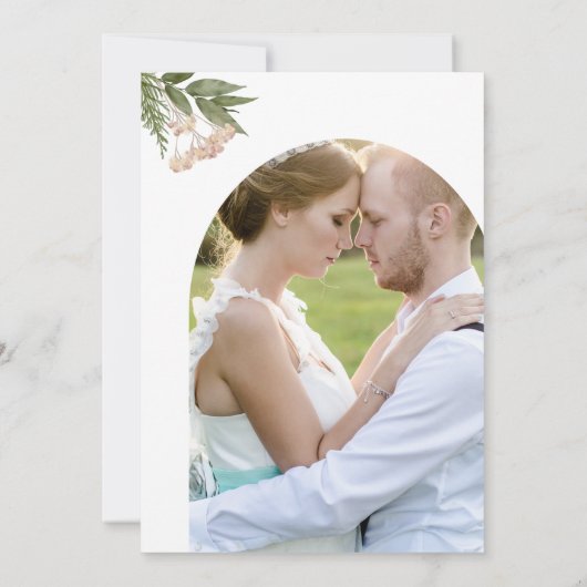 Elegant Simple Winter Wedding Save the Date Einladung (Rückseite)