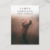 Elegant Singer Musician Photography 2 QR Codes Visitenkarte (Vorderseite)