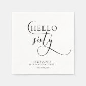 Elegant Sixtieth Birthday Serviette (Vorderseite)