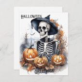 Elegant Skeleton Halloween Wassercolor (Vorne/Hinten)
